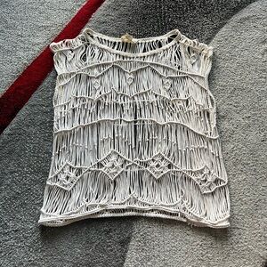 Denim & Supply Ralph Lauren Ivory Woven Bohemian Top